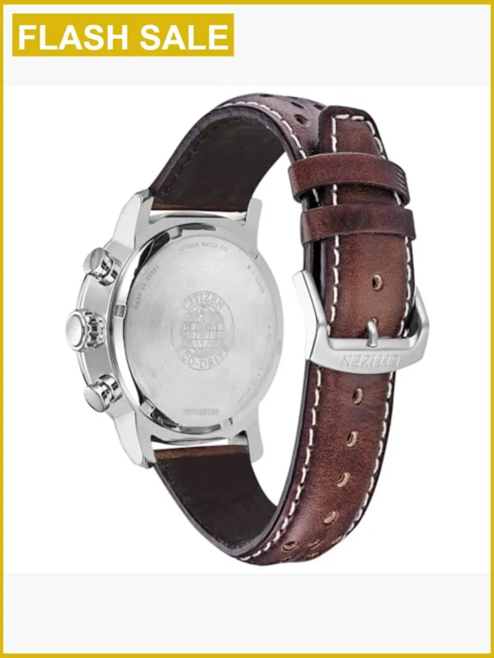 Men's Eco-Drive Chronograph Watch Stainless Steel Water Resistant
